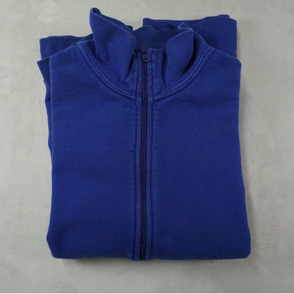 Vintage Polo Ralph Lauren Jacket Mens Large Blue Full Zip Fleece Lined Mock Neck